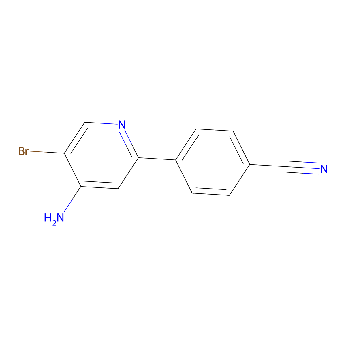 4-Amino-3-bromo-6-(4-cyanophenyl)pyridine molecular structure, CAS 1563528-98-2