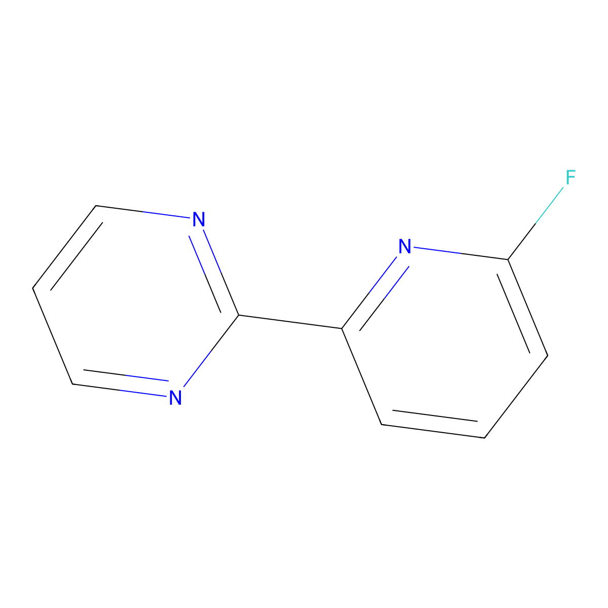 2-Fluoro-6-(pyrimidin-2-yl)pyridine molecular structure, CAS 1563528-99-3