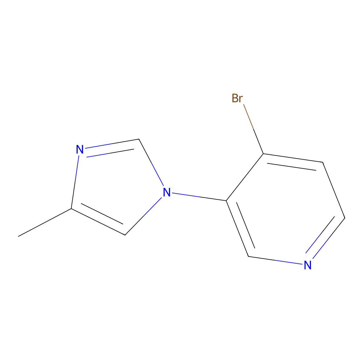 4-Bromo-3-(4-methylimidazol-1-YL)pyridine molecular structure, CAS 1563529-02-1