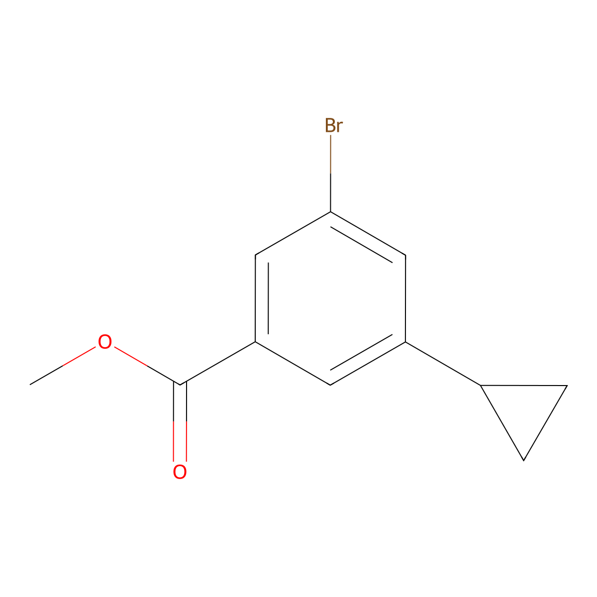 Methyl 3-bromo-5-cyclopropylbenzoate molecular structure, CAS 1563529-08-7