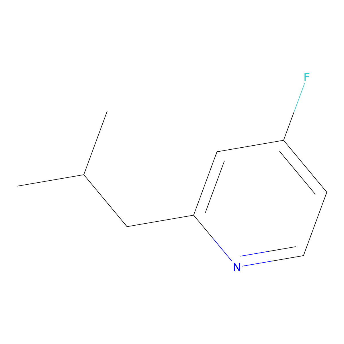 4-Fluoro-2-isobutylpyridine molecular structure, CAS 1563529-10-1
