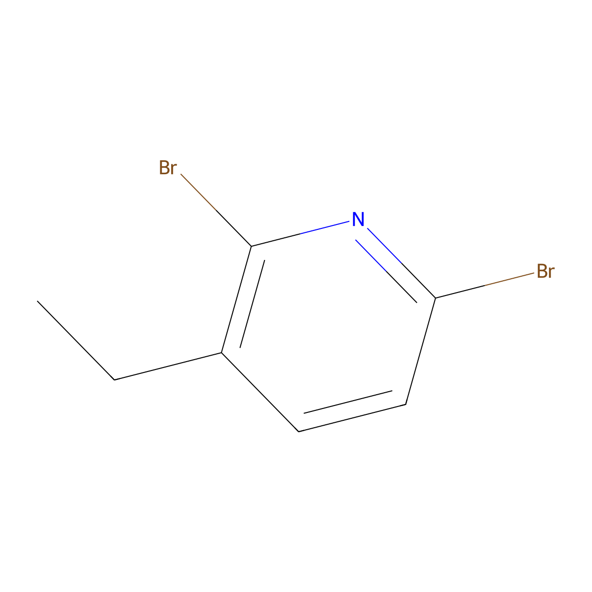 2,6-Dibromo-3-ethylpyridine molecular structure, CAS 1563529-14-5