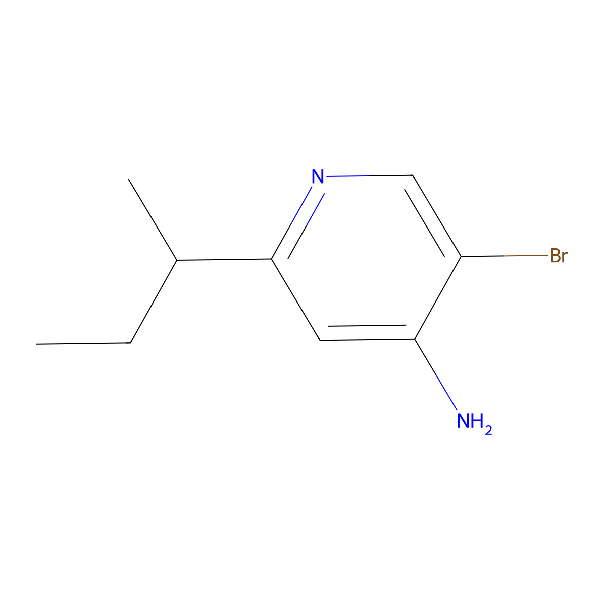 4-Amino-3-bromo-6-(sec-butyl)pyridine molecular structure, CAS 1563529-18-9