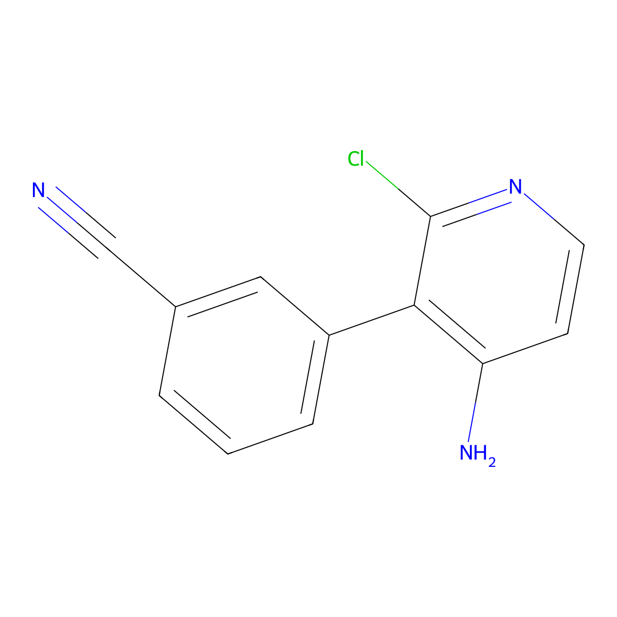 2-Chloro-4-amino-3-(3-cyanophenyl)pyridine molecular structure, CAS 1563529-30-5