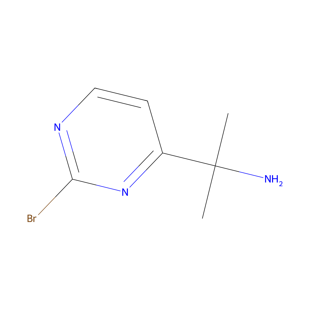 2-(2-Bromopyrimidin-4-yl)propan-2-amine molecular structure, CAS 1563529-32-7