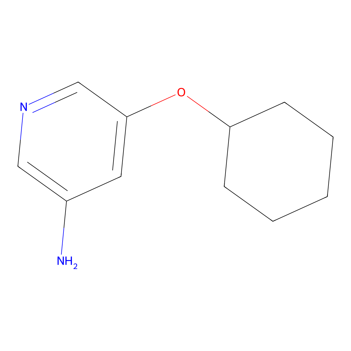 5-(Cyclohexyloxy)-3-pyridinamine molecular structure, CAS 1563529-34-9
