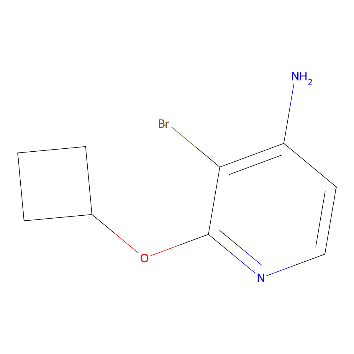 4-Amino-3-bromo-2-(cyclobutoxy)pyridine molecular structure, CAS 1563529-35-0