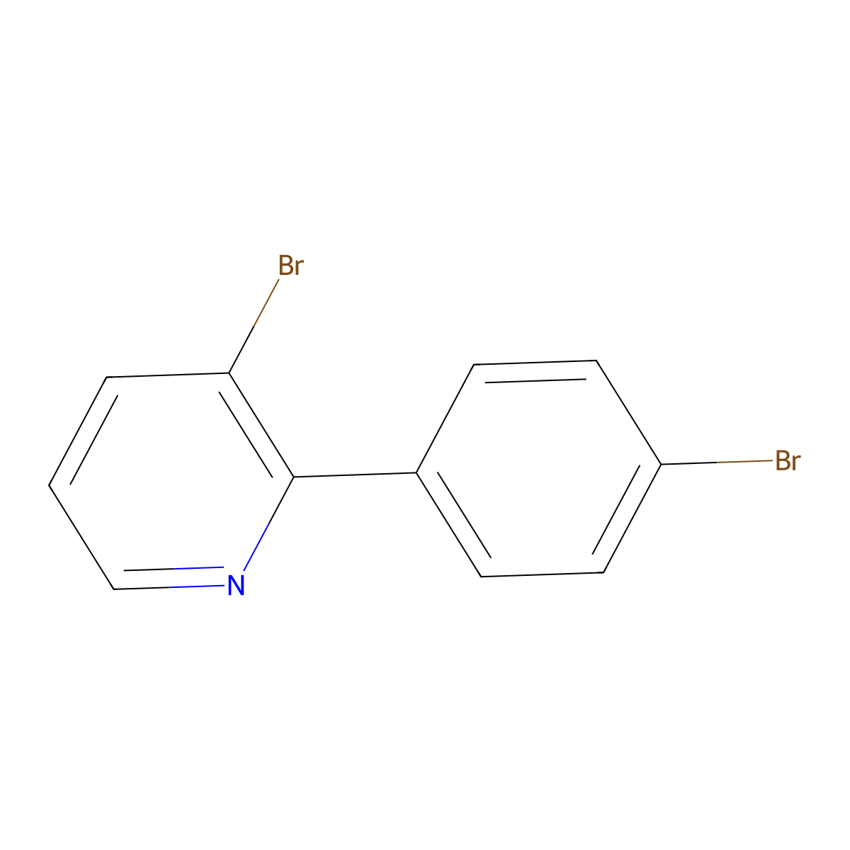 3-Bromo-2-(4-bromophenyl)pyridine molecular structure, CAS 1563529-42-9