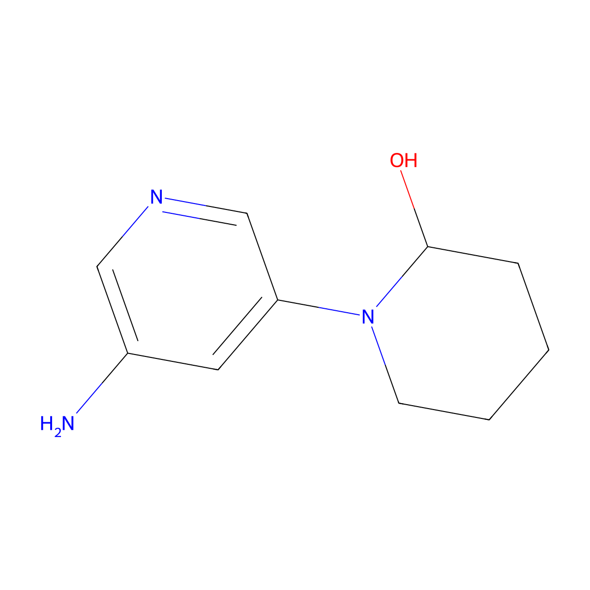 1-(3-Aminopyridin-5-YL)piperidin-2-OL molecular structure, CAS 1563529-44-1