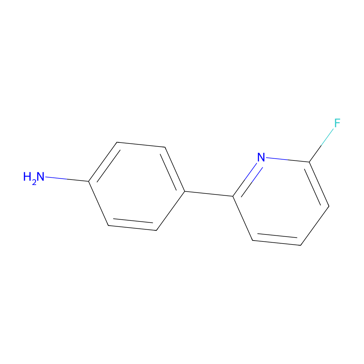 4-(6-Fluoro-2-pyridinyl)benzenamine molecular structure, CAS 1563529-47-4