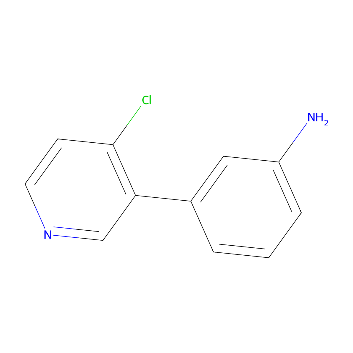 4-Chloro-3-(3-aminophenyl)pyridine molecular structure, CAS 1563529-50-9