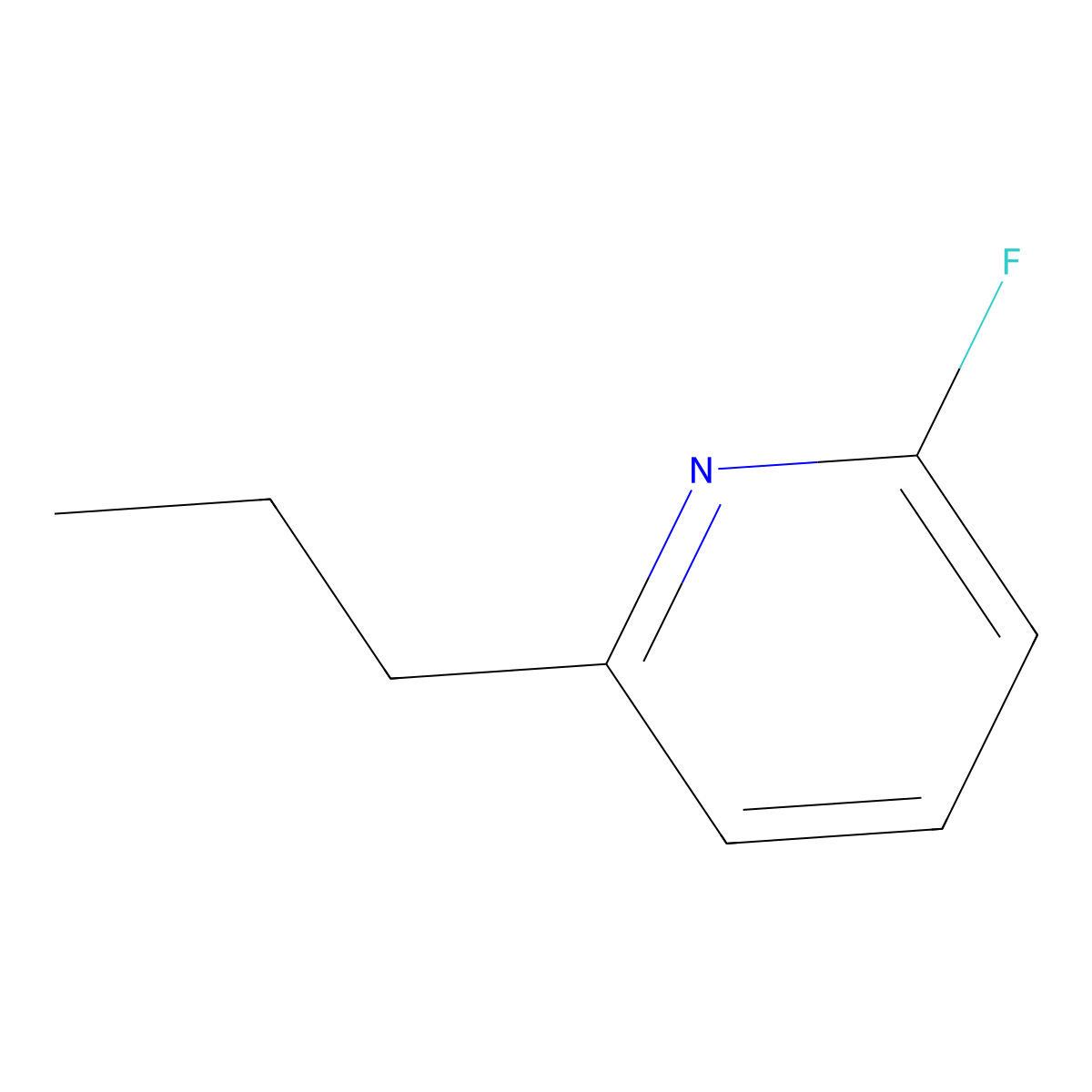 2-Fluoro-6-(n-propyl)pyridine molecular structure, CAS 1563529-55-4