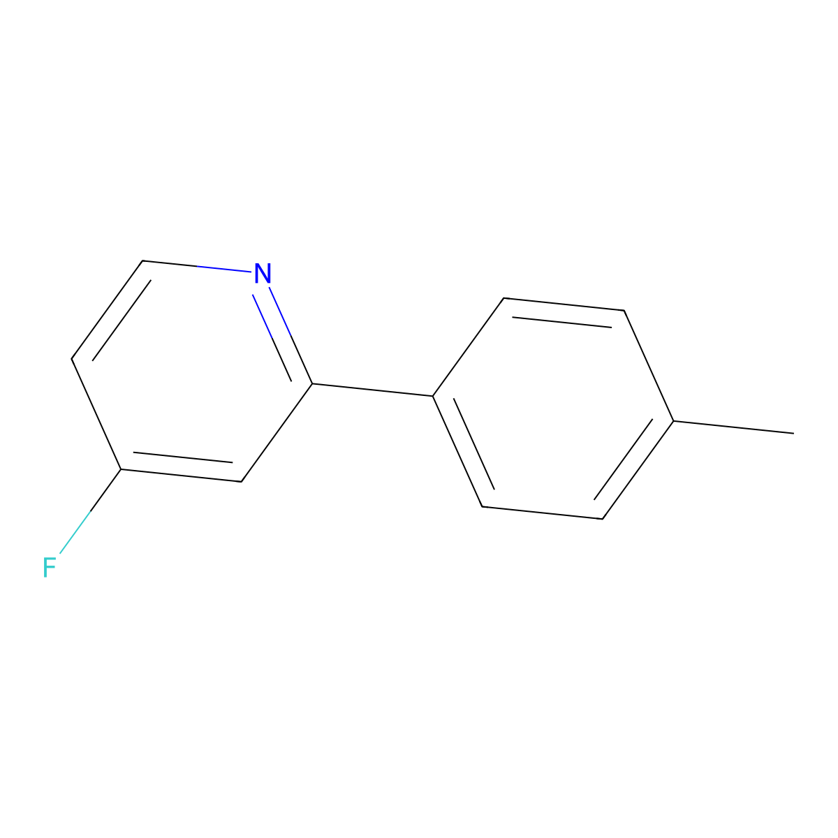 4-Fluoro-2-(4-tolyl)pyridine molecular structure, CAS 1563529-60-1