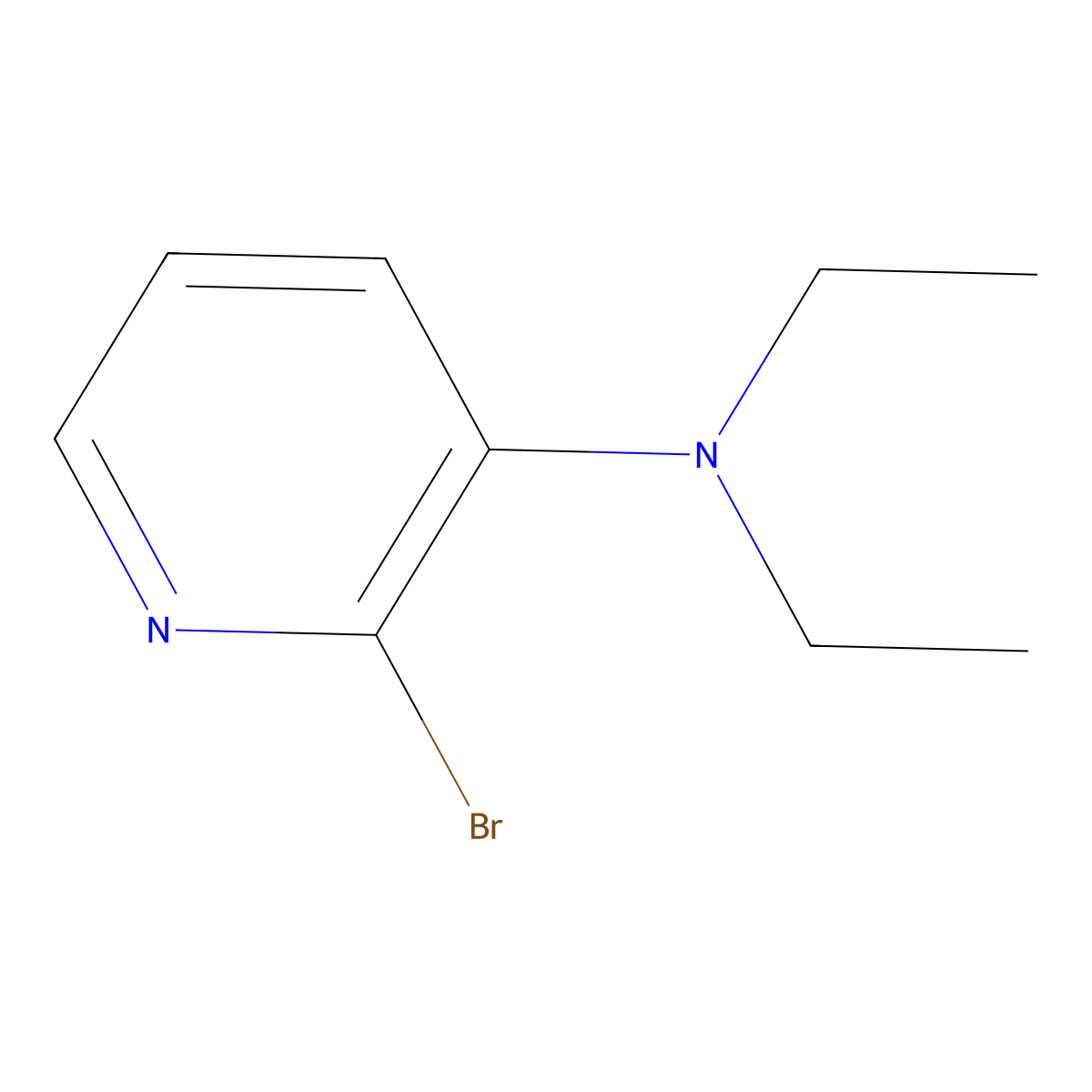 2-Bromo-3-(diethylamino)pyridine molecular structure, CAS 1563529-63-4