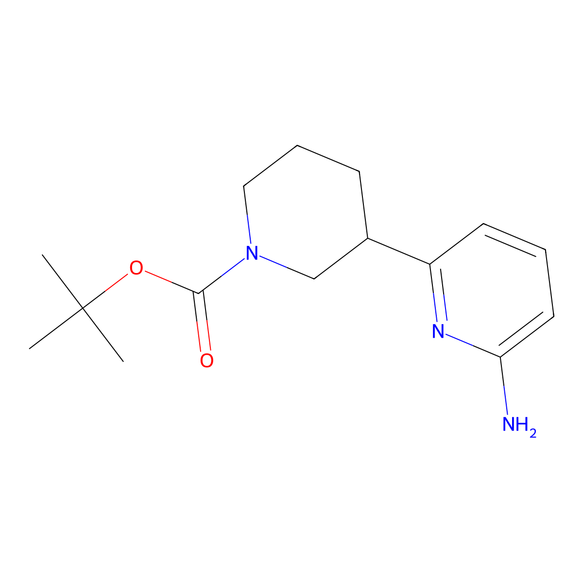 2-Amino-6-(N-Boc-Piperidin-3-yl)pyridine molecular structure, CAS 1563529-70-3