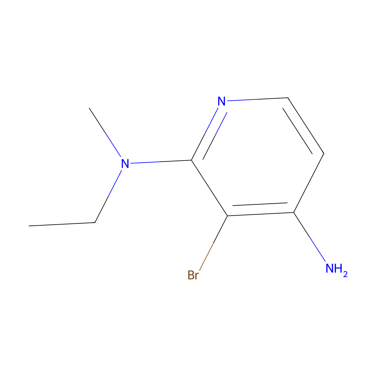 4-Amino-3-bromo-2-(ethylmethylamino)pyridine molecular structure, CAS 1563529-71-4