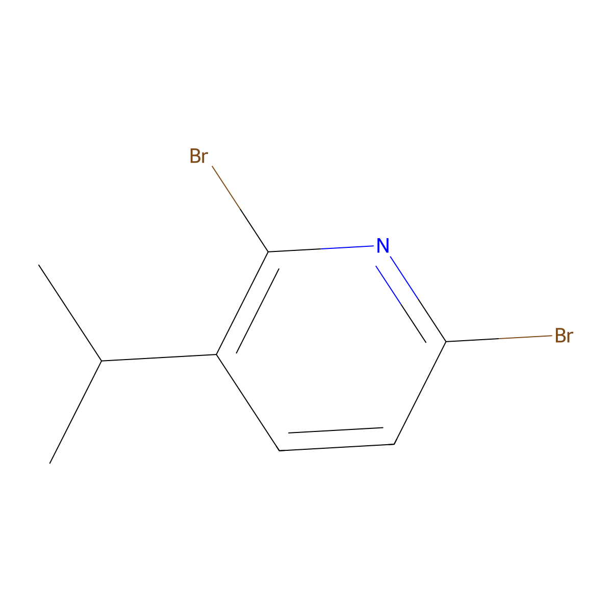 2,6-Dibromo-3-(iso-propyl)pyridine molecular structure, CAS 1563529-72-5