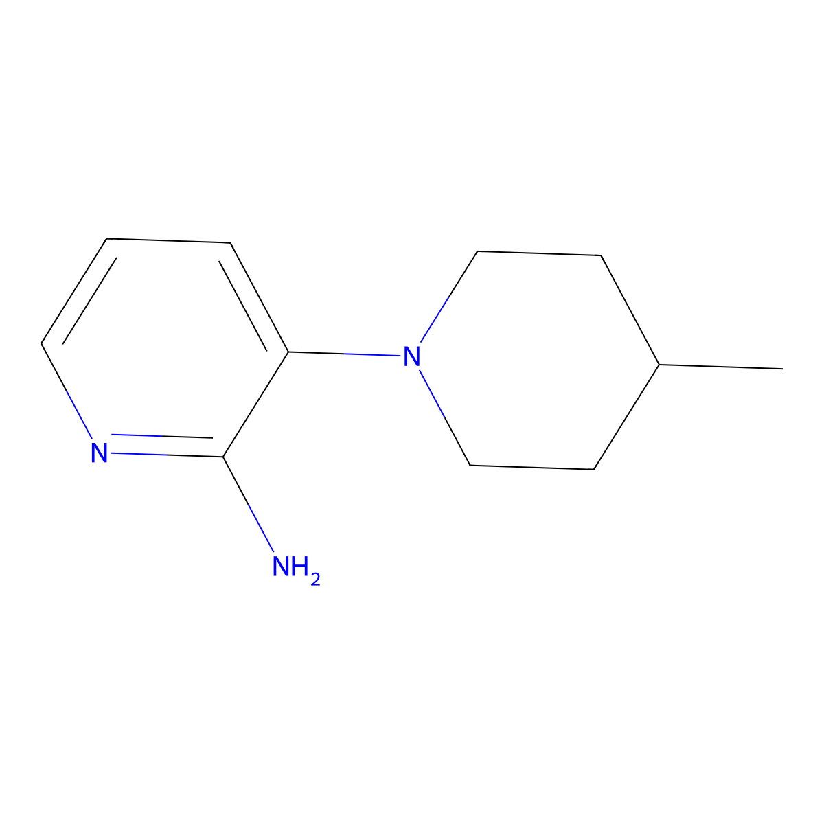 2-Amino-3-(4-methylpiperidin-1-YL)pyridine molecular structure, CAS 1563529-73-6