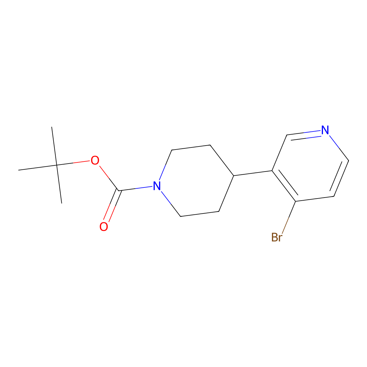 4-Bromo-3-(N-Boc-piperidin-4-yl)pyridine molecular structure, CAS 1563529-79-2
