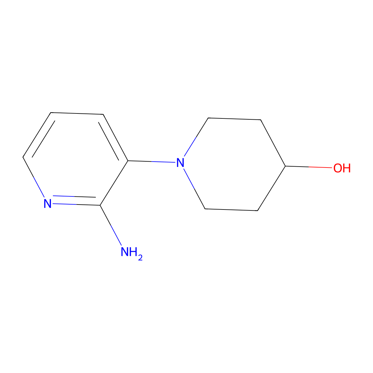 1-(2-Aminopyridin-3-YL)piperidin-4-OL molecular structure, CAS 1563529-81-6