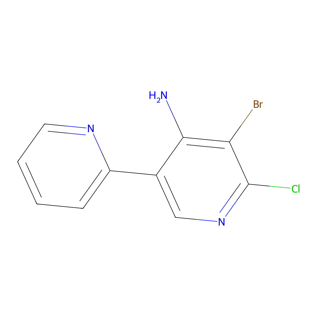 4-Amino-2-chloro-3-bromo-5,2'-bipyridine molecular structure, CAS 1563529-92-9