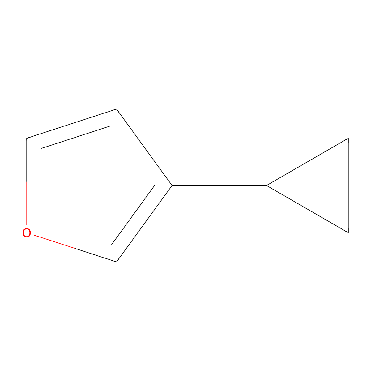 3-Cyclopropylfuran molecular structure, CAS 1563530-01-7