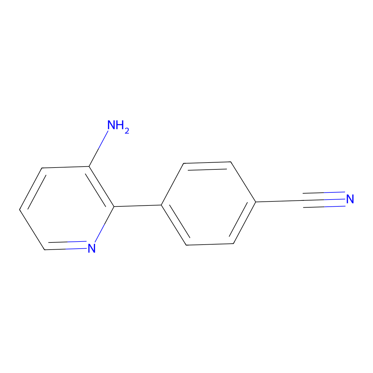 4-(3-Aminopyridin-2-YL)benzonitrile molecular structure, CAS 1563530-07-3