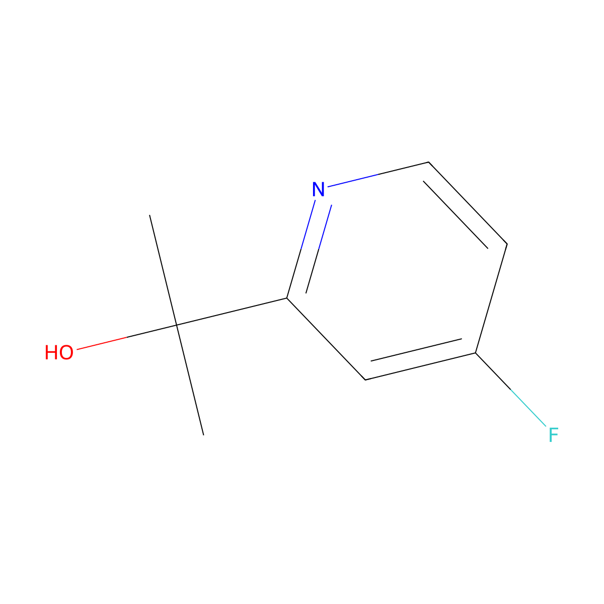 2-(4-Fluoropyridin-2-yl)propan-2-ol molecular structure, CAS 1563530-09-5