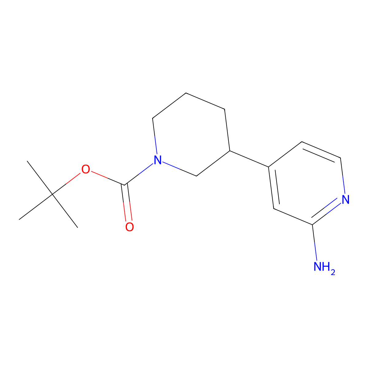 2-Amino-4-(N-Boc-piperidin-3-yl)pyridine molecular structure, CAS 1563530-10-8