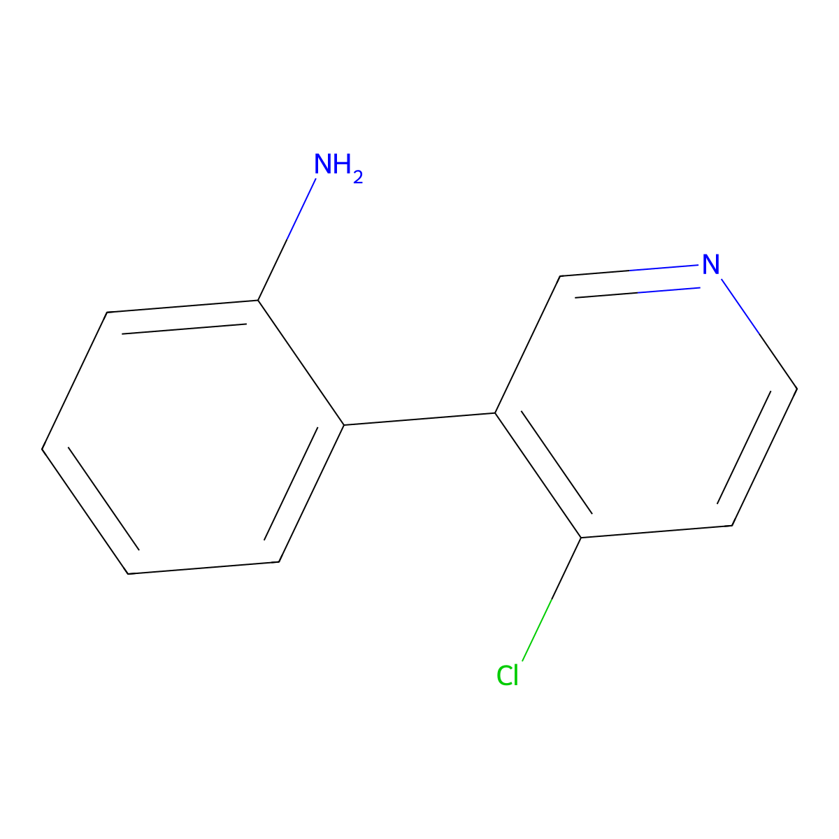 4-Chloro-3-(2-aminophenyl)pyridine molecular structure, CAS 1563530-12-0