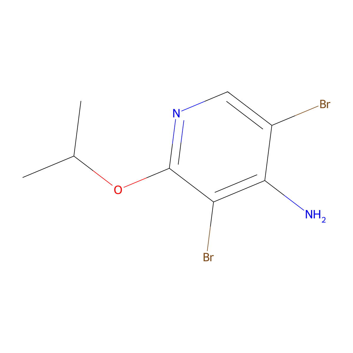4-Amino-3,5-dibromo-2-(iso-propoxy)pyridine molecular structure, CAS 1563530-15-3