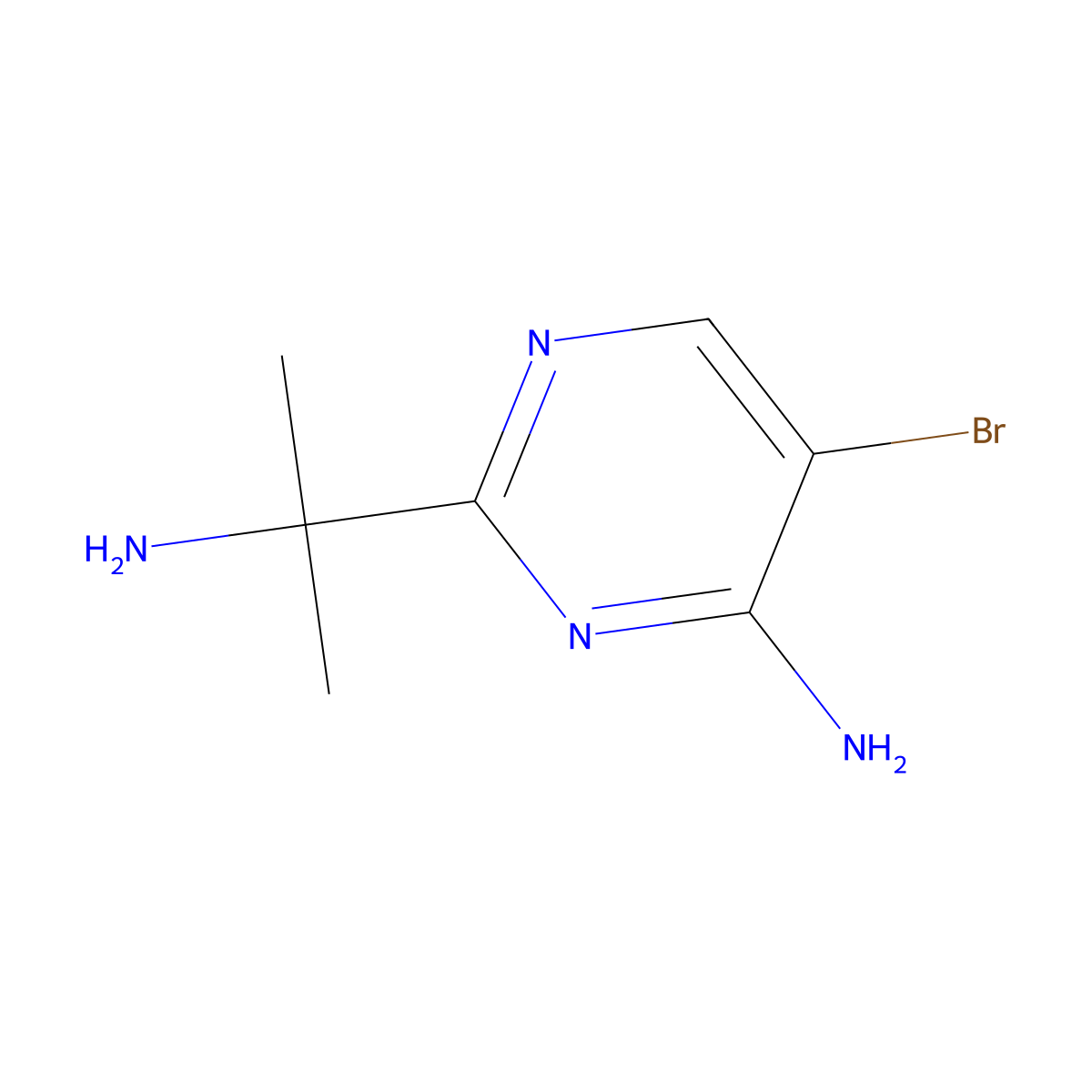 4-Amino-5-bromo-2-(2-aminopropan-2-yl)pyrimidine molecular structure, CAS 1563530-22-2
