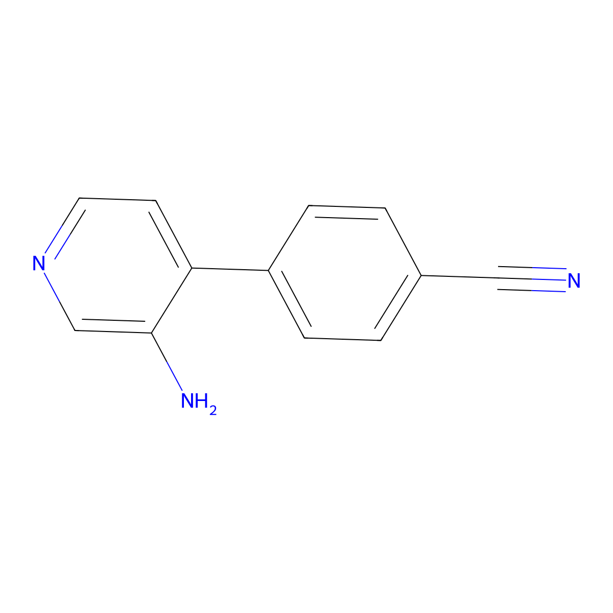4-(3-Aminopyridin-4-YL)benzonitrile molecular structure, CAS 1563530-23-3