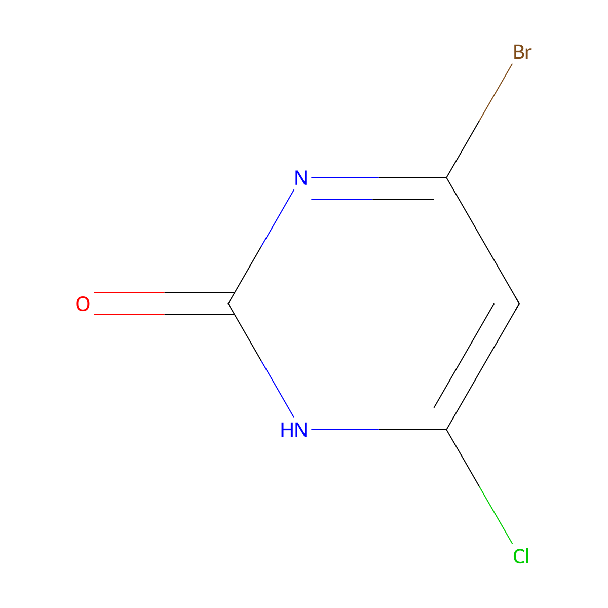 4-Chloro-6-bromo-2-(hydroxy)pyrimidine molecular structure, CAS 1563530-30-2