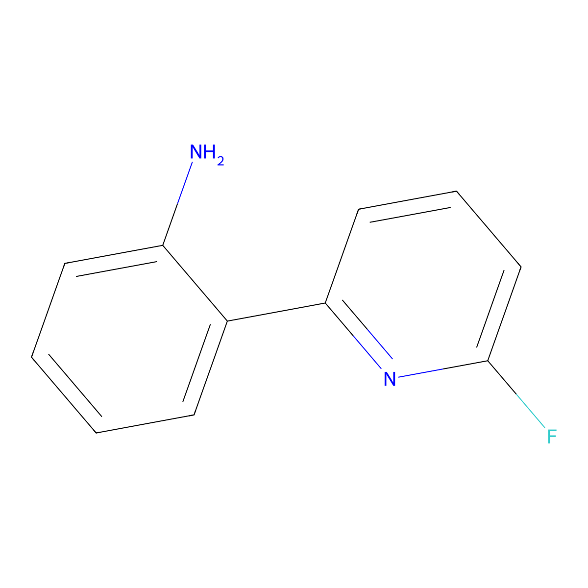 2-(6-Fluoro-2-pyridinyl)benzenamine molecular structure, CAS 1563530-33-5