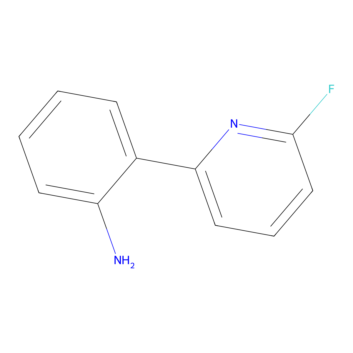 2-(6-Fluoro-2-pyridinyl)benzenamine molecular structure, CAS 1563530-33-5