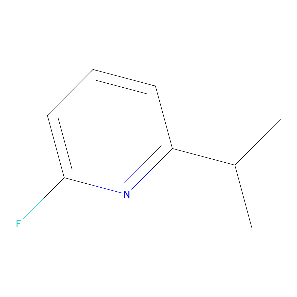 2-Fluoro-6-(iso-propyl)pyridine molecular structure, CAS 1563530-41-5