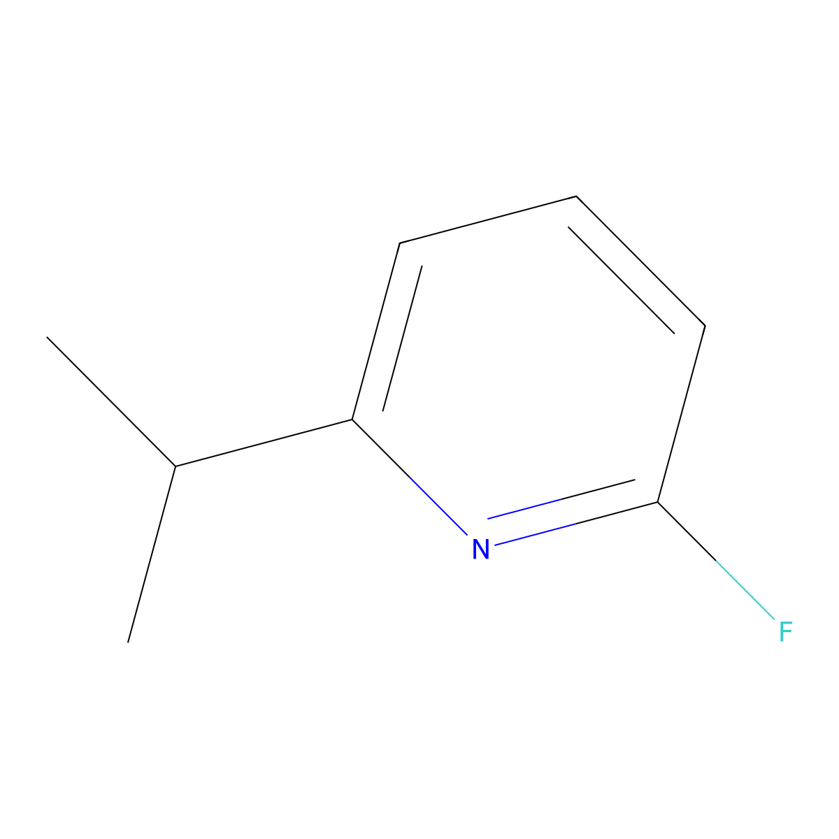 2-Fluoro-6-(iso-propyl)pyridine molecular structure, CAS 1563530-41-5
