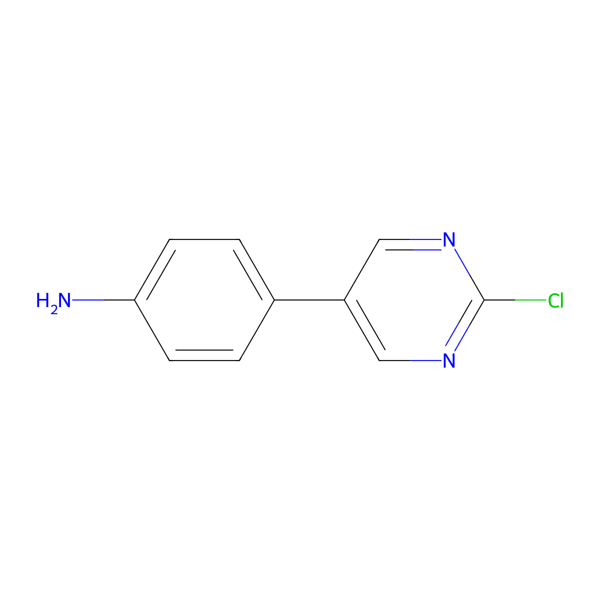 4-(2-Chloropyrimidin-5-yl)aniline molecular structure, CAS 1563530-42-6