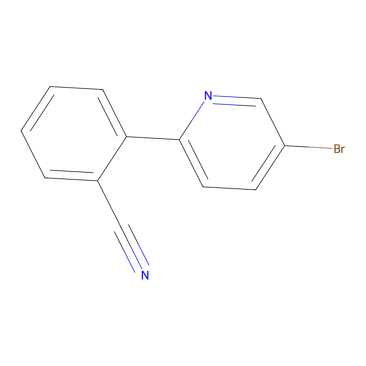 2-(5-Bromopyridin-2-YL)benzonitrile molecular structure, CAS 1563530-46-0