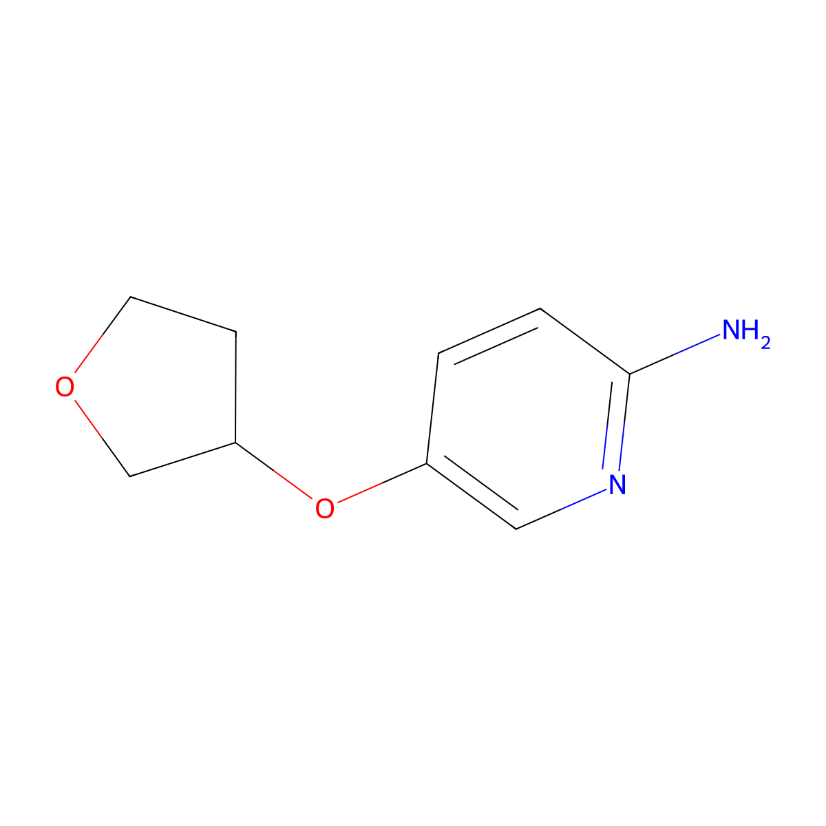 5-(Oxolan-3-yloxy)pyridin-2-amine molecular structure, CAS 1563530-47-1