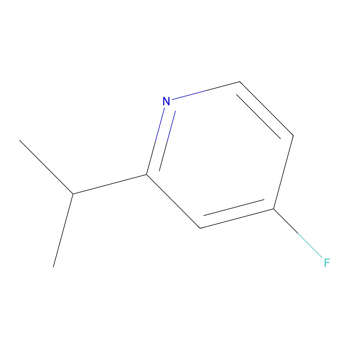 4-Fluoro-2-isopropylpyridine molecular structure, CAS 1563530-48-2
