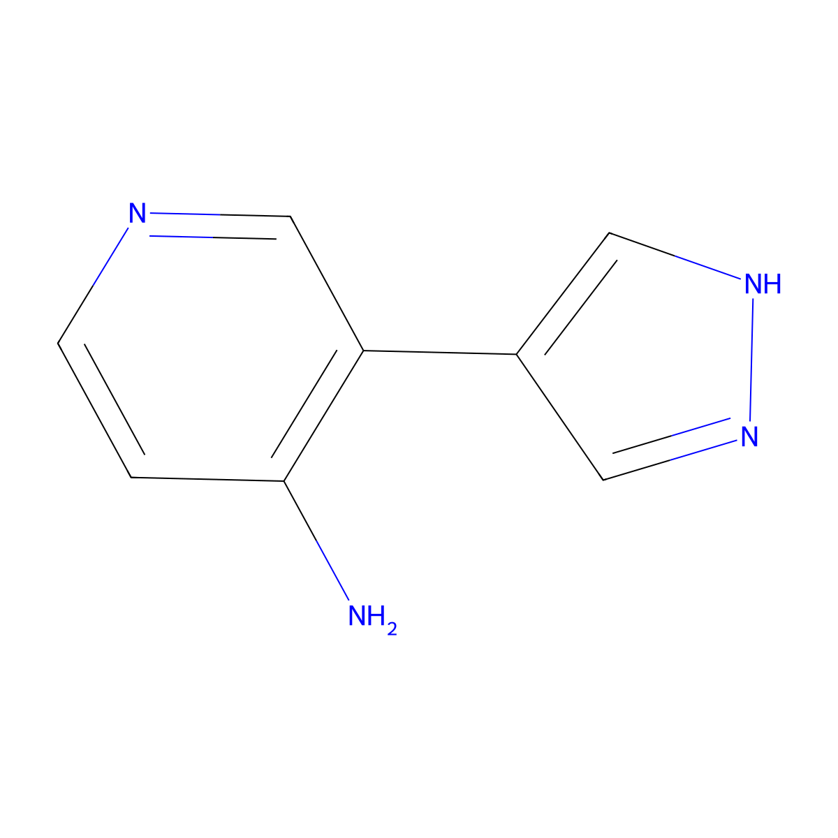 4-Amino-3-(pyrazol-4-yl)pyridine molecular structure, CAS 1563530-62-0