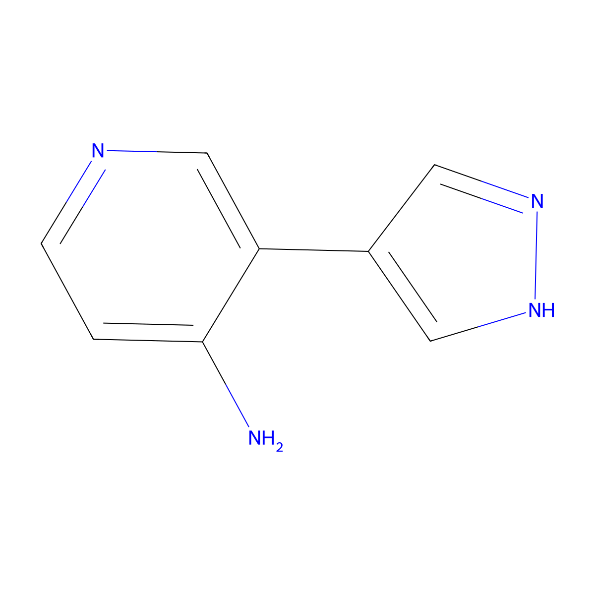 4-Amino-3-(pyrazol-4-yl)pyridine molecular structure, CAS 1563530-62-0