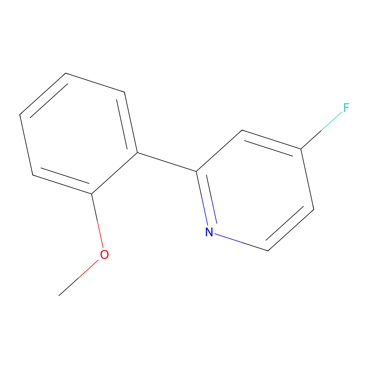 4-Fluoro-2-(2-methoxyphenyl)pyridine molecular structure, CAS 1563530-63-1