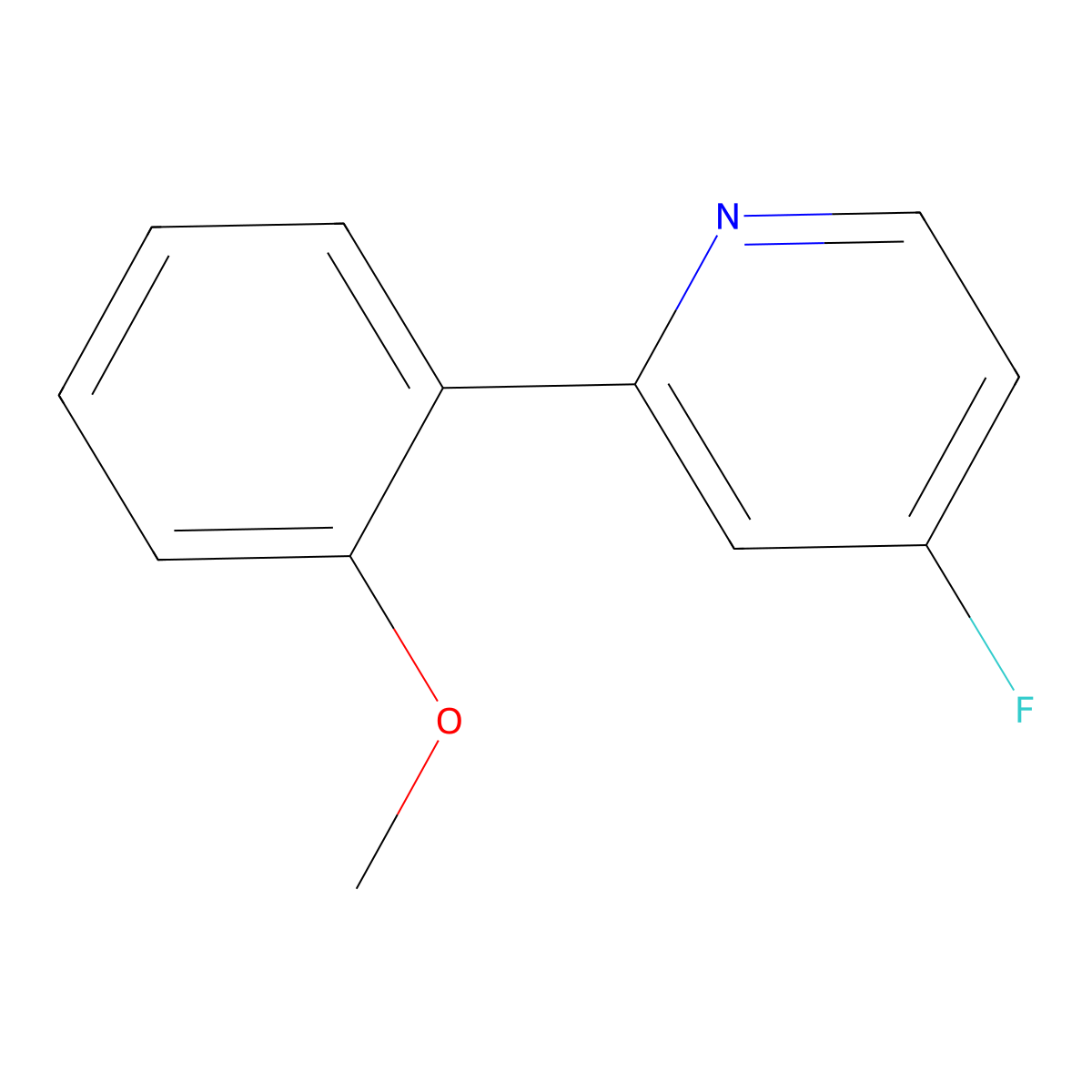 4-Fluoro-2-(2-methoxyphenyl)pyridine molecular structure, CAS 1563530-63-1