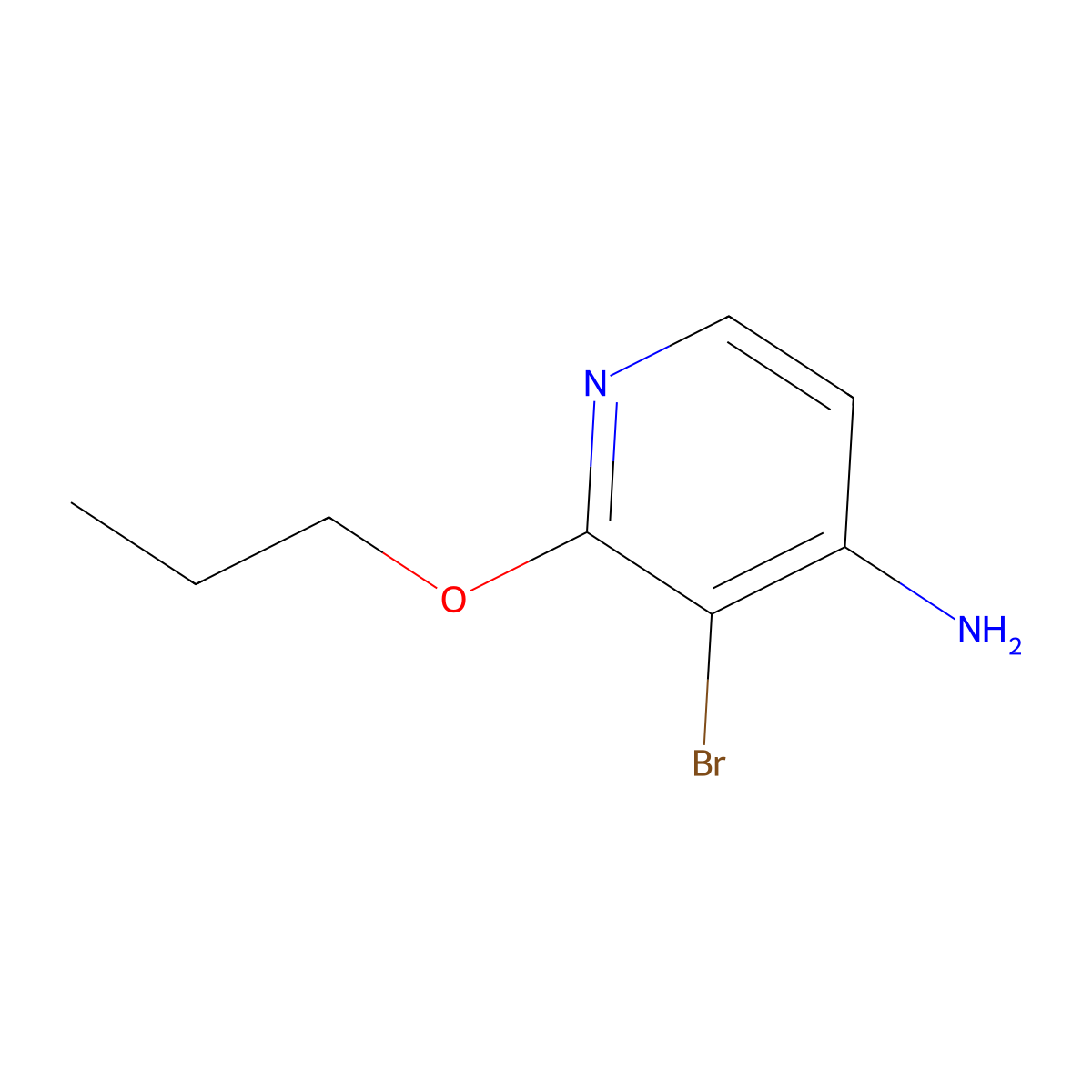 3-Bromo-2-propoxypyridin-4-amine molecular structure, CAS 1563530-65-3