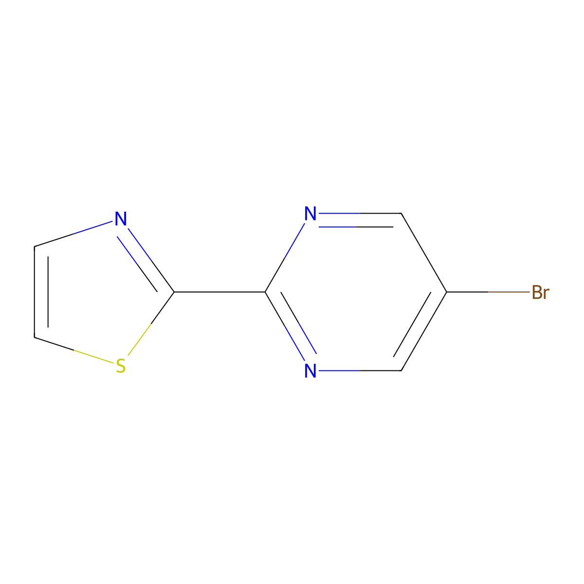 2-(5-Bromopyrimidin-2-yl)thiazole molecular structure, CAS 1563530-72-2