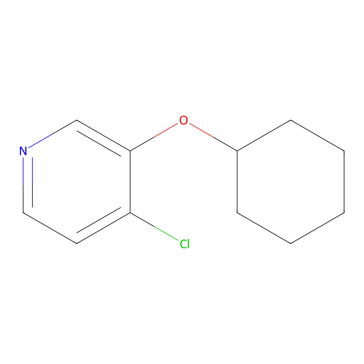 4-Chloro-3-(cyclohexyloxy)pyridine molecular structure, CAS 1563530-73-3
