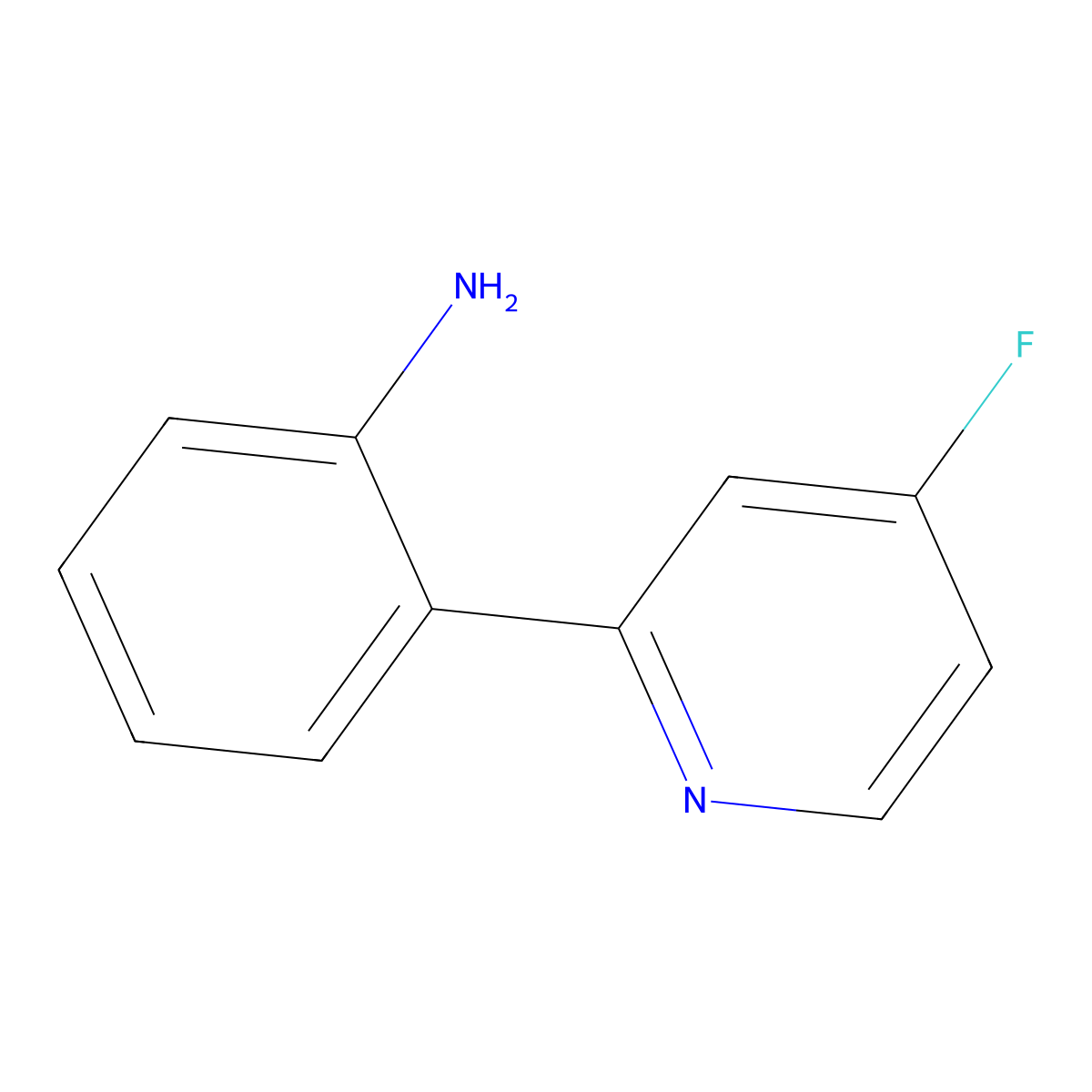 4-Fluoro-2-(2-aminophenyl)pyridine molecular structure, CAS 1563530-76-6